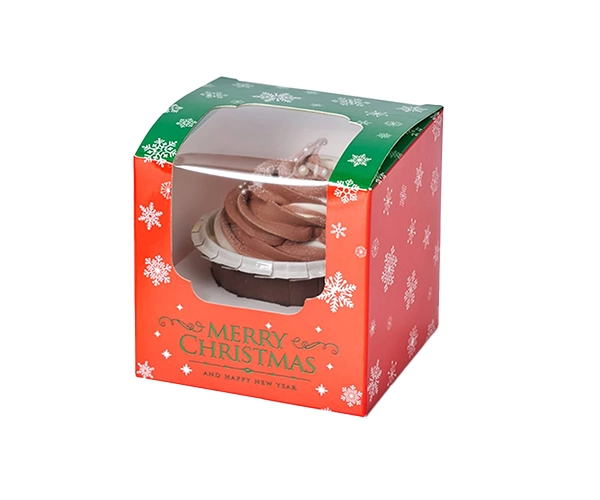 Custom Christmas Cupcake Boxes