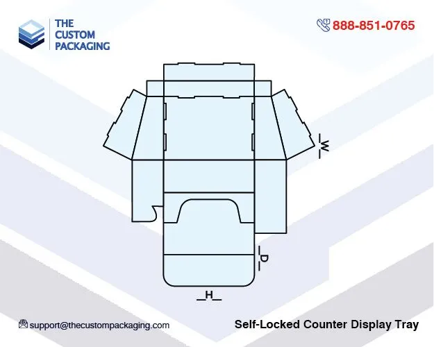 Self-Locked Counter Display Tray