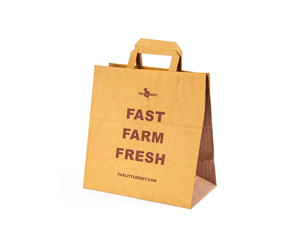 Custom Flat Handle Paper Bags