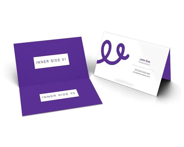 Folded Business Cards