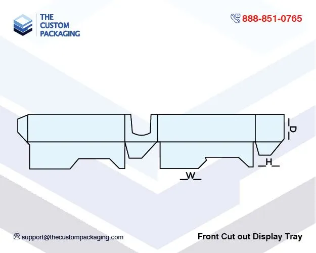 Front Cut out Display Tray