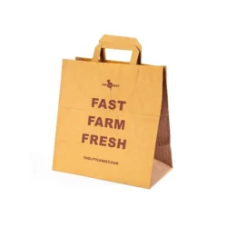Custom Flat Handle Paper Bags